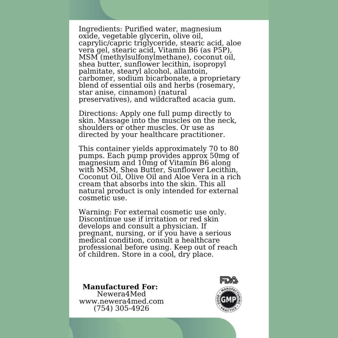 Magnesium Cream + B6 & MSM