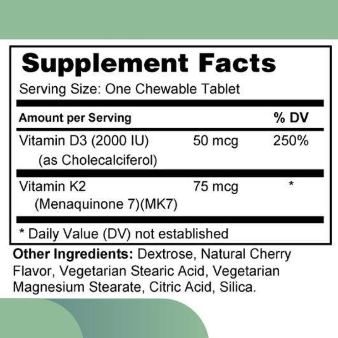 Vitamin D3 & K2 Chewables